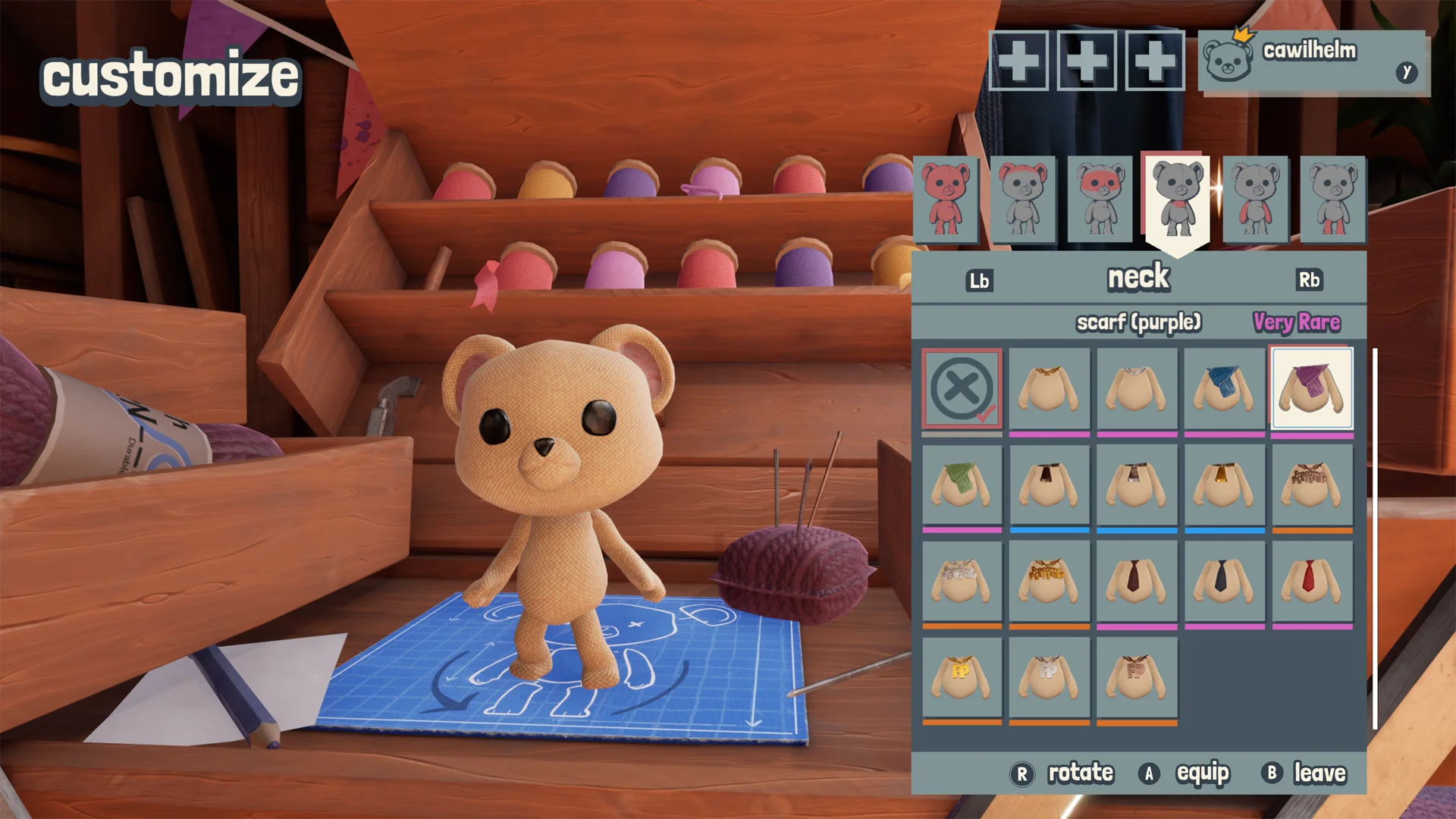 Playland customization in game