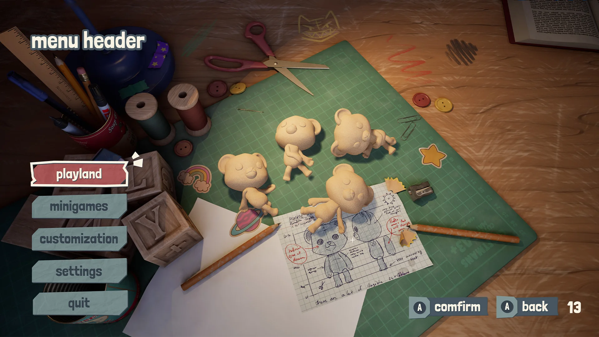 Playland main menu mockup 13