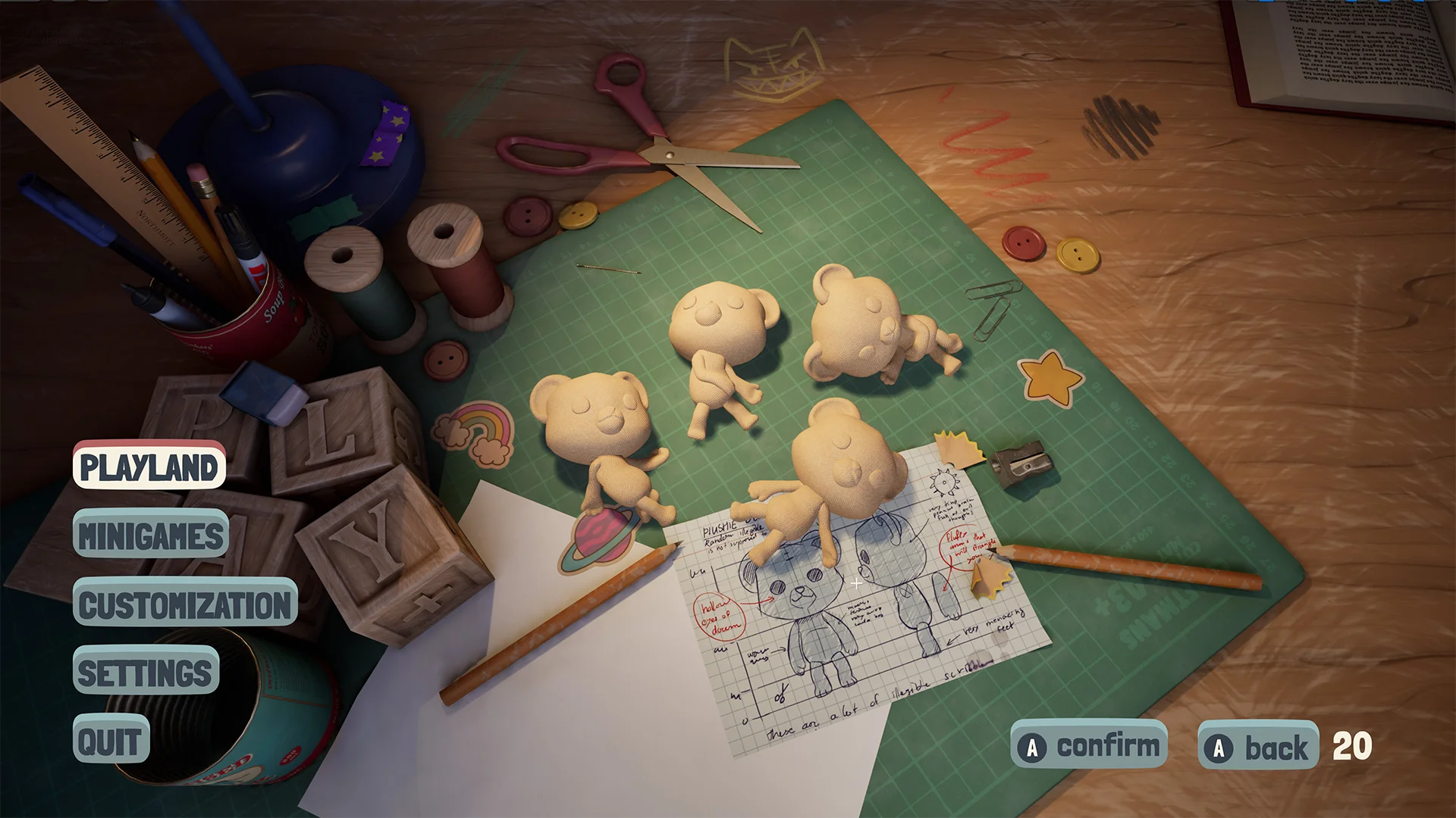 Playland main menu mockup 20