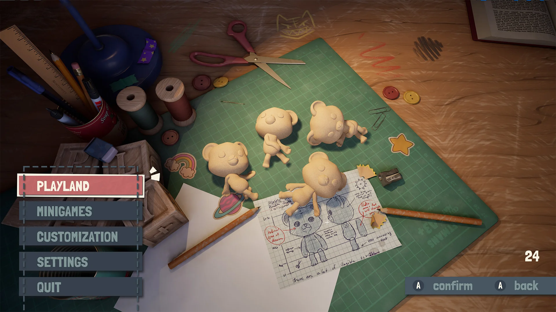 Playland main menu mockup 24