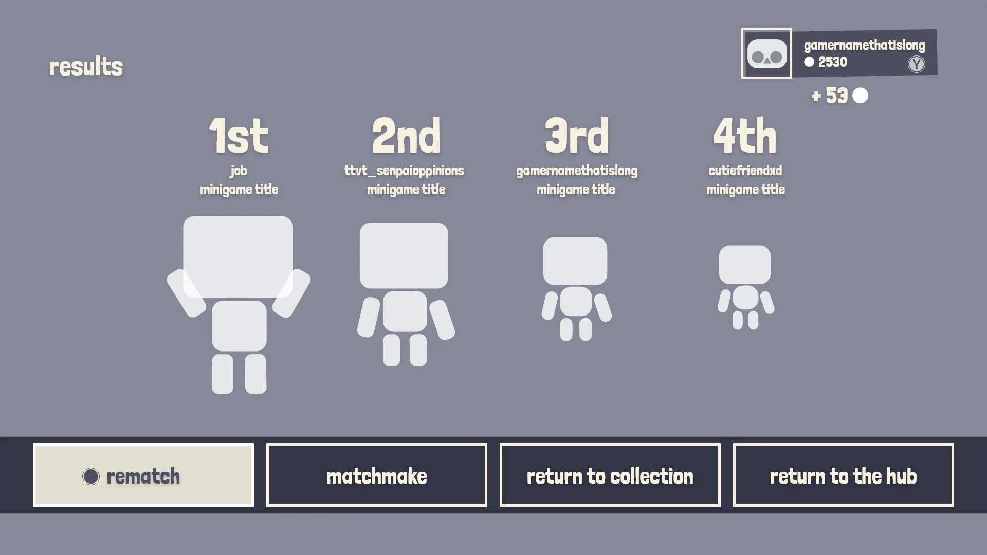 Playland minigame outro UX