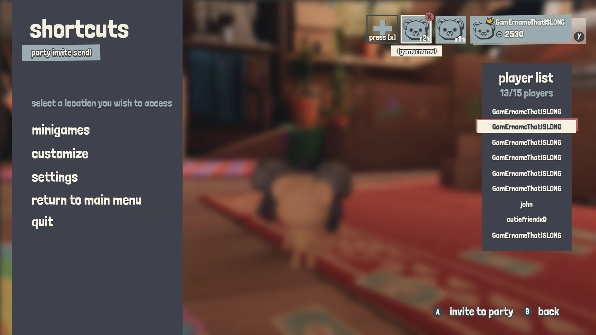 Playland shortcut invite