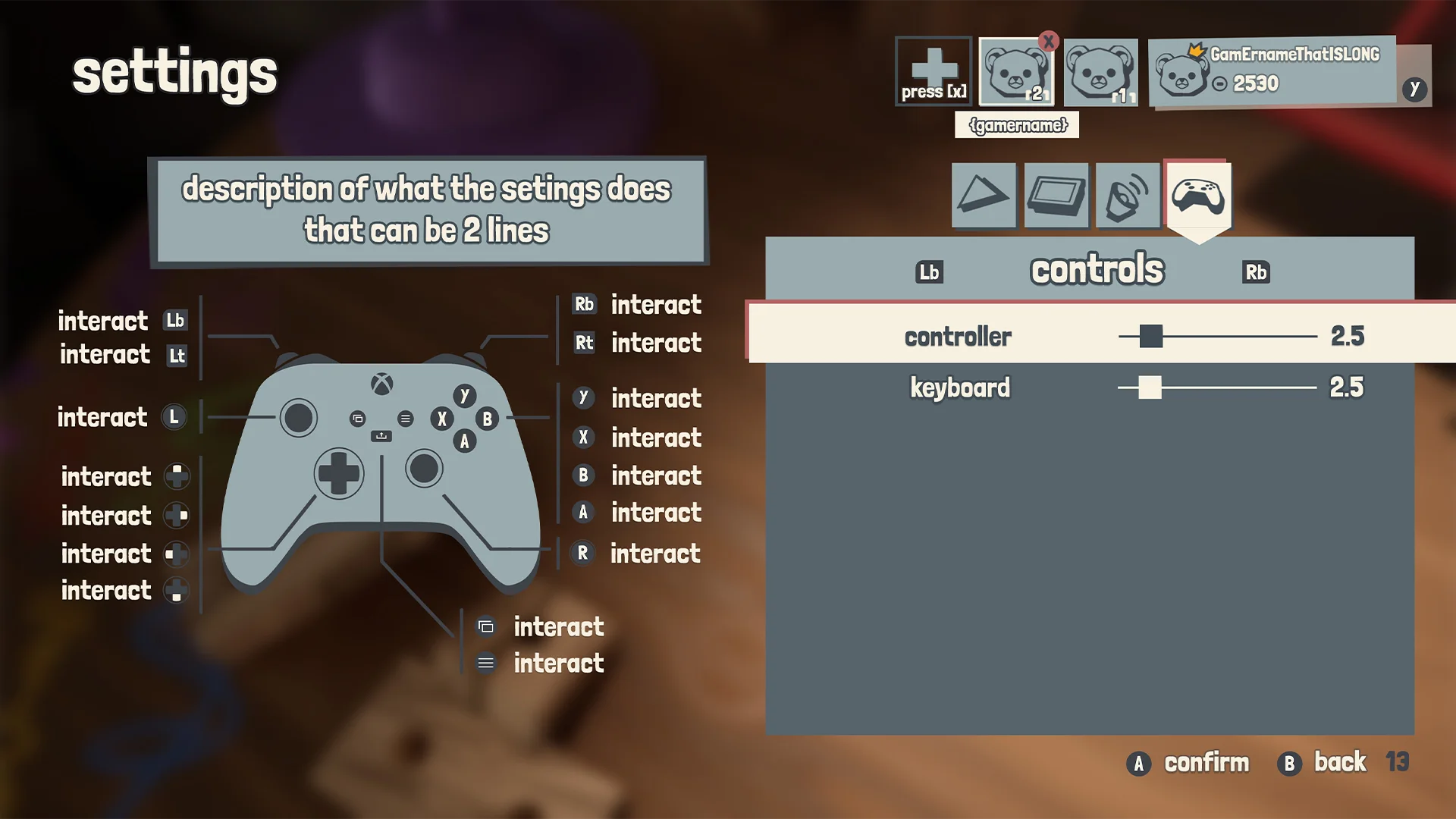 Playland settings mockup 13