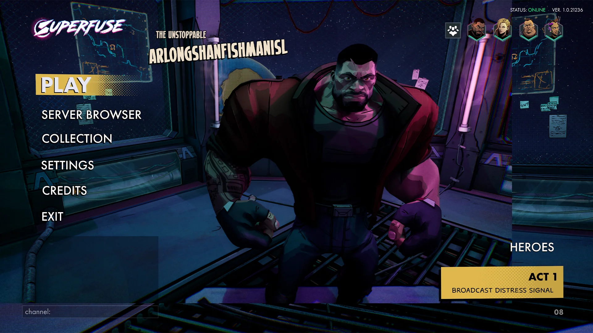 Superfuse main menu mockup 08