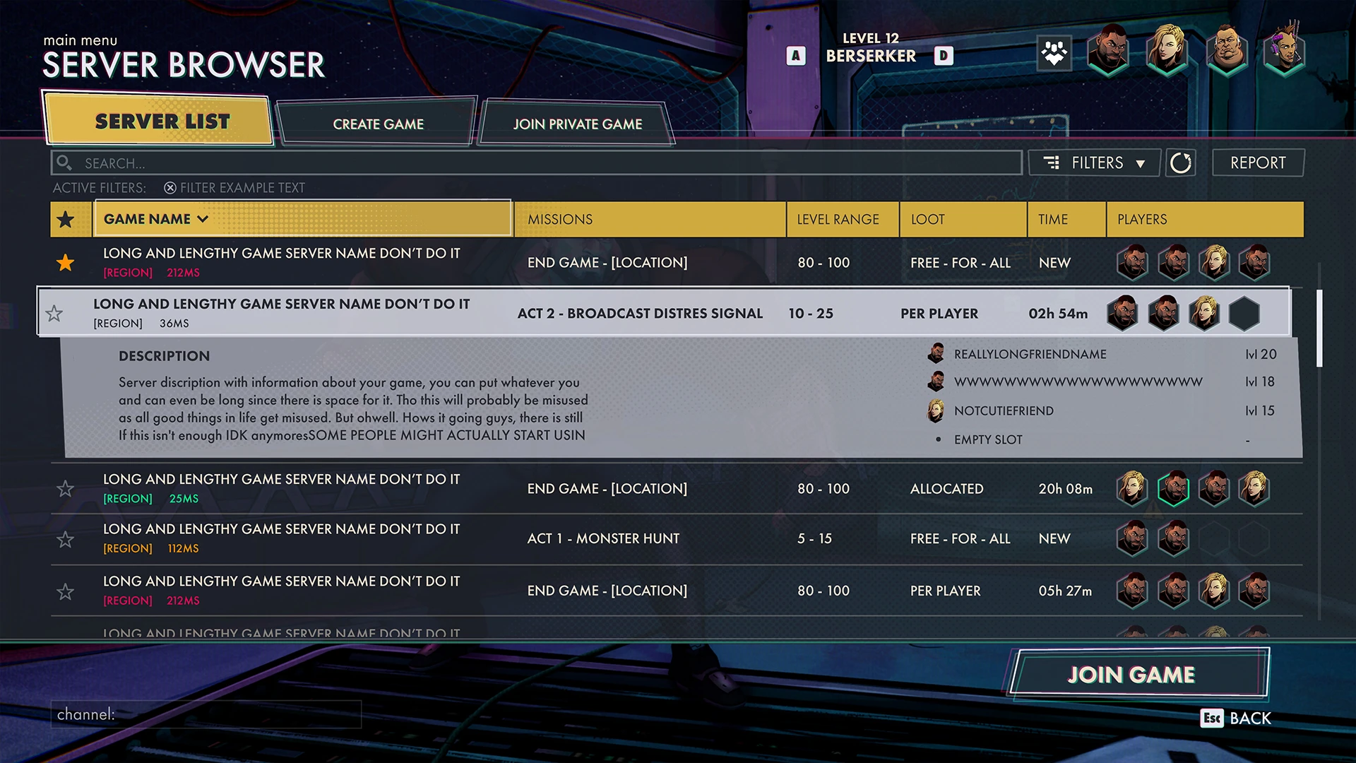 Superfuse server browser