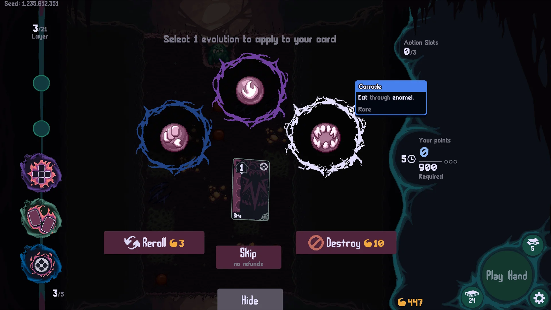 Voraxis card evolution